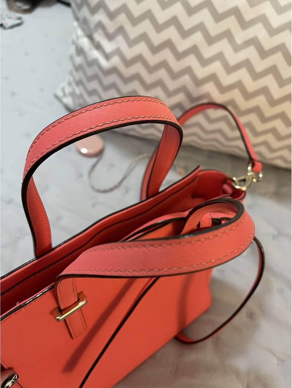 Kate Spade | Coral Saffiano Leather Satchel Crossbody - Picture 15 of 15